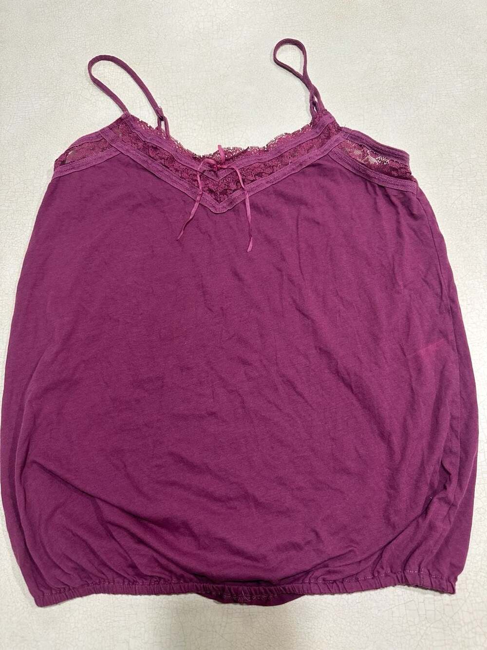 American Eagle Outfitters Purple Lace-Trim Cami Tank Top